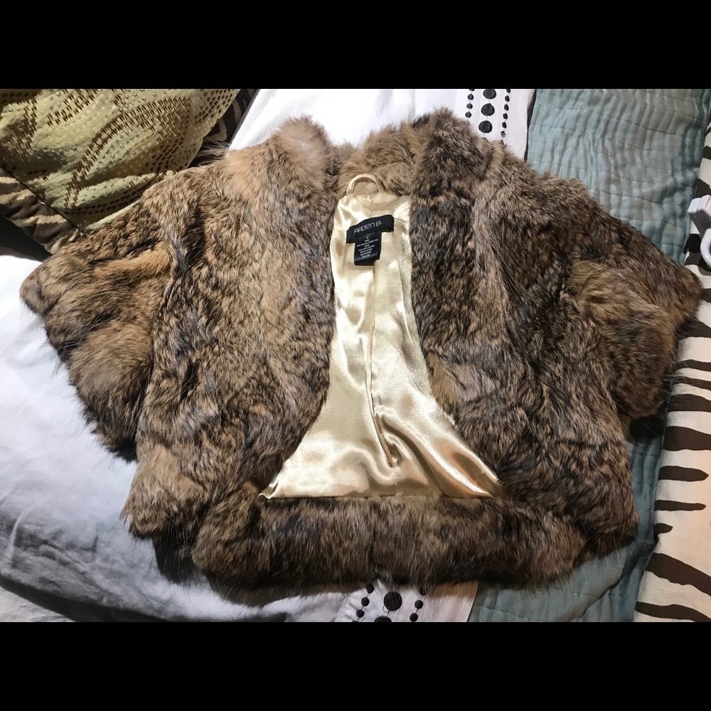 Rabbit Fur Shrug - XS